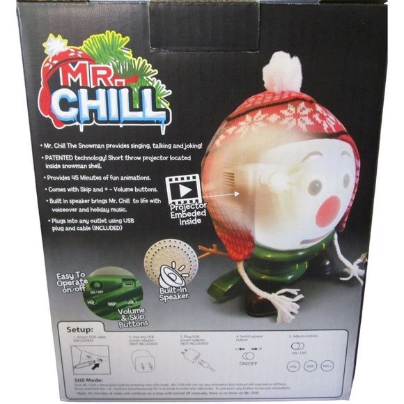 Mr Chill The Talking Singing Animated Snowman Christmas Decoration Unused IOB - Picture 2 of 14